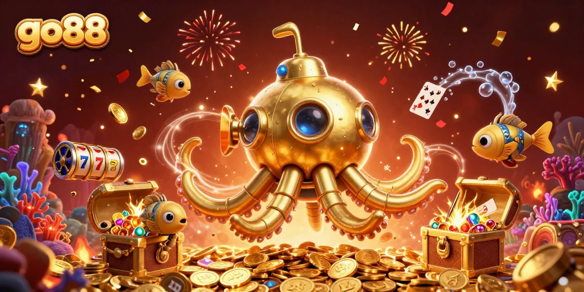 Engage with captivating go88 slots as the golden kraken emerges with colorful gameplay elements.