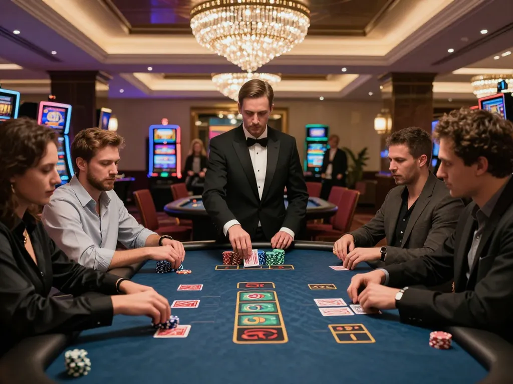 Experience thrilling blackjack gameplay at 9bet with players focusing on strategic bets.