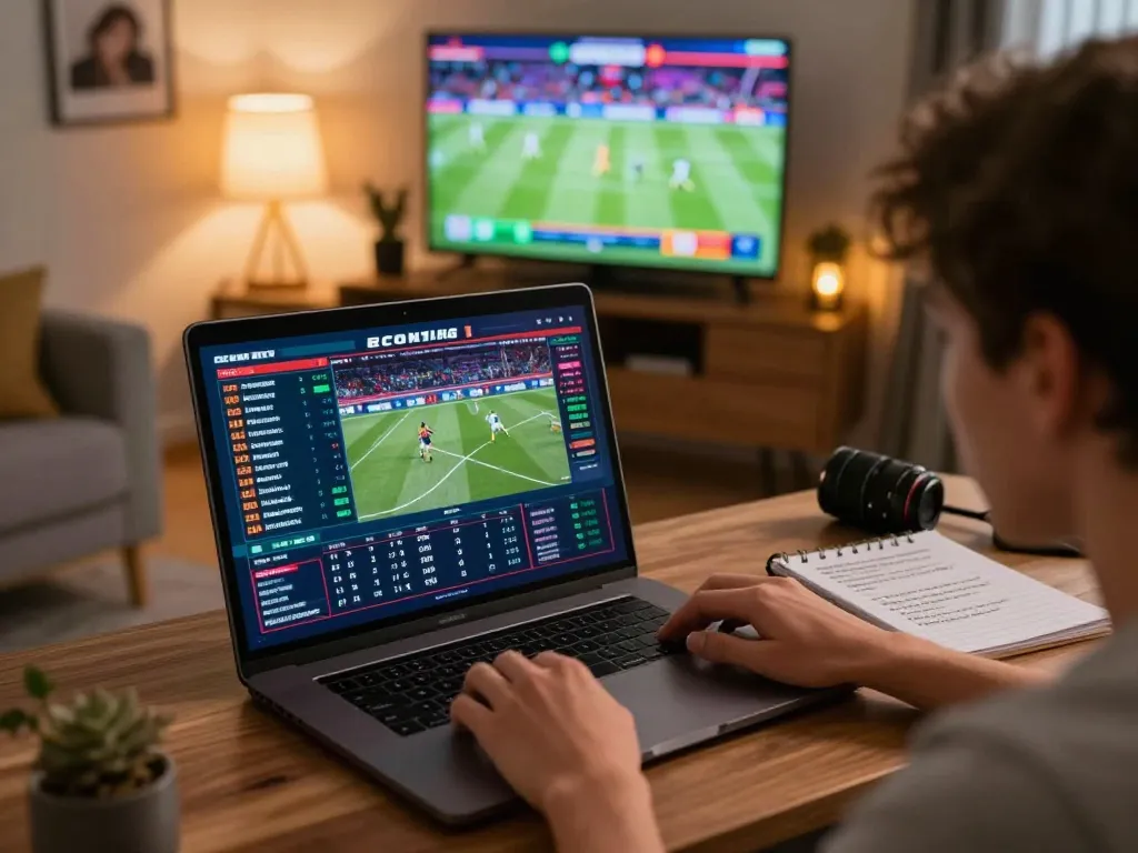 Engaged user placing bets on miso88, showcasing live sports betting with real-time updates.