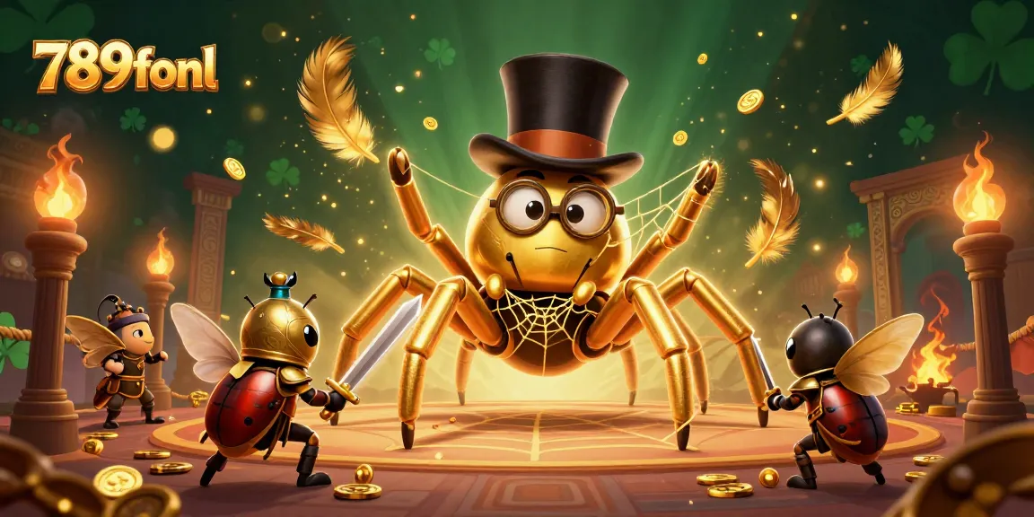 Experience thrilling cockfighting action at 789fonl with a golden tarantula and knight.
