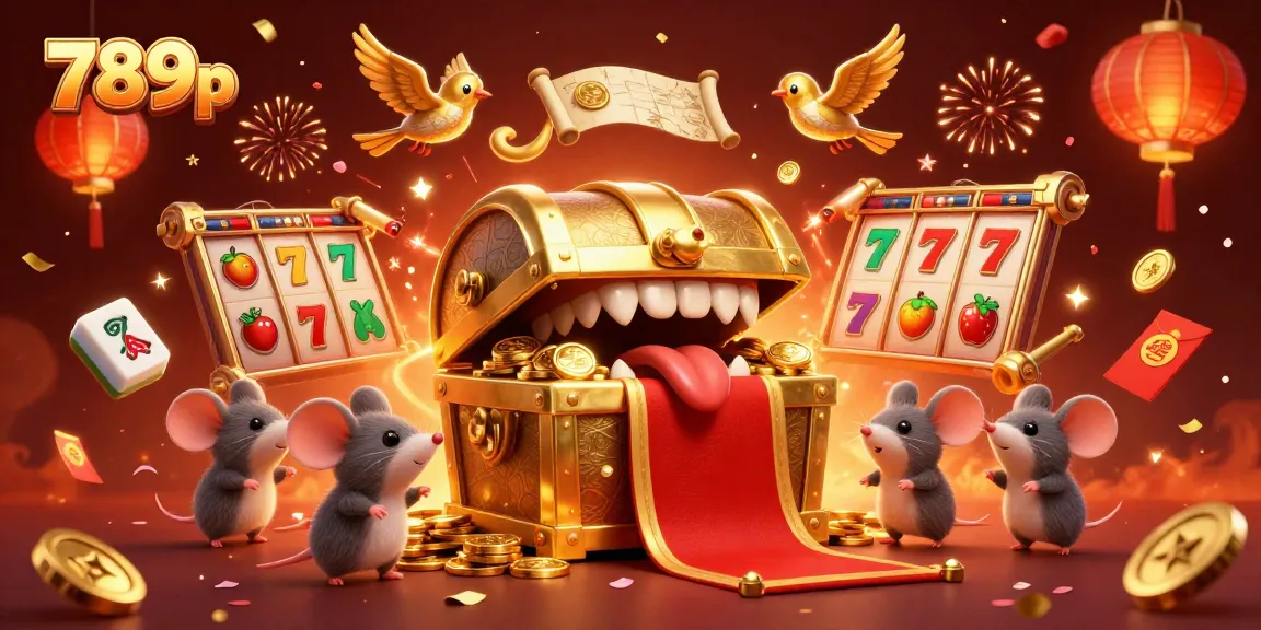 Interact with 789p's vibrant slots, where adventurer mice chase riches amidst golden treasures and festive decorations.