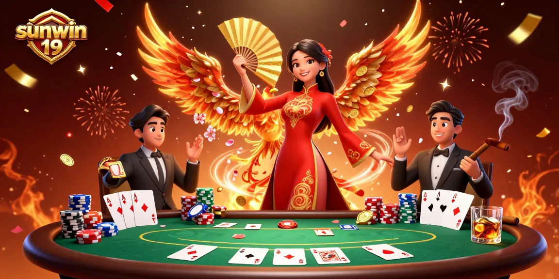 Experience the excitement of sunwin 19 with vibrant casino visuals showcasing chip stacks and cards.