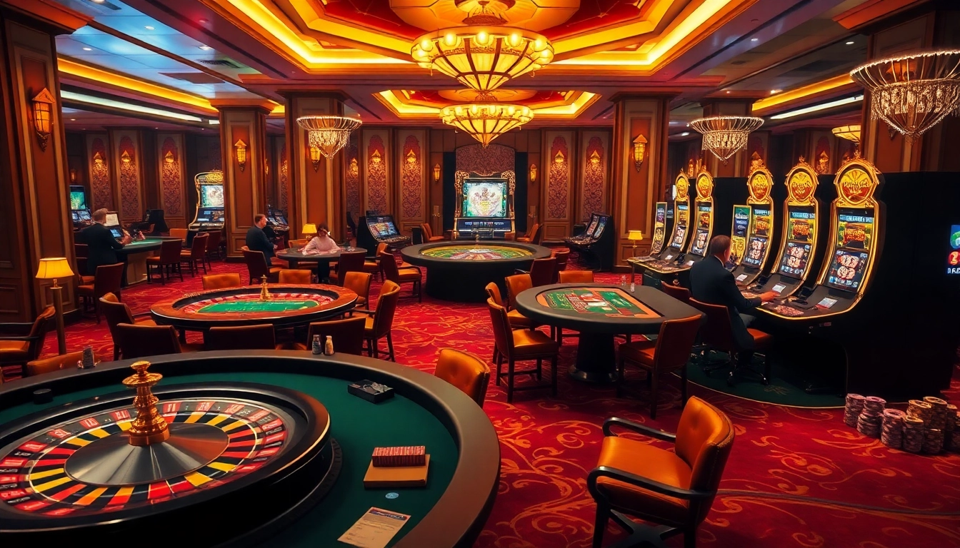 Experience thrilling casino action at thabet with vibrant roulette, poker, and slot machines.