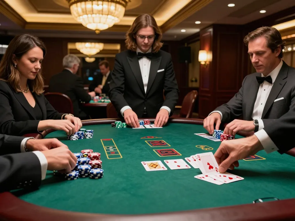 Experience the thrill of blackjack at UU8888 casino, as players place strategic bets.