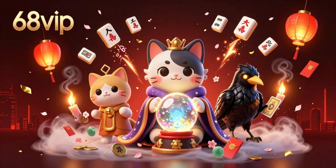 Experience the thrill of winning with 68vip’s enchanting 3D casino scene full of mystical elements.