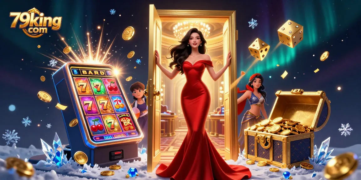 Experience excitement at 79king com with a glamorous casino scene filled with jackpot thrills and vibrant game elements.