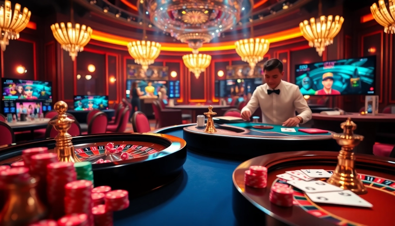 Experience the thrilling world of online gambling at nhà cái me88 with captivating casino visuals.