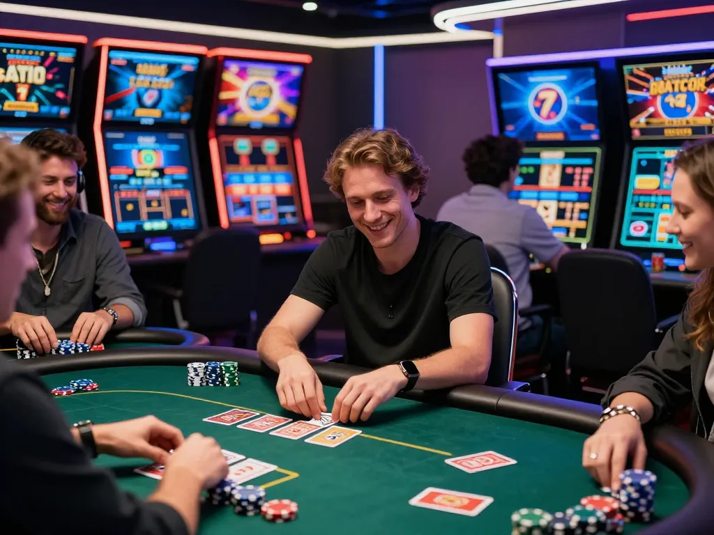 Engaged players experiencing thrill at rikvip online gaming tables with vibrant visuals and lively atmosphere.