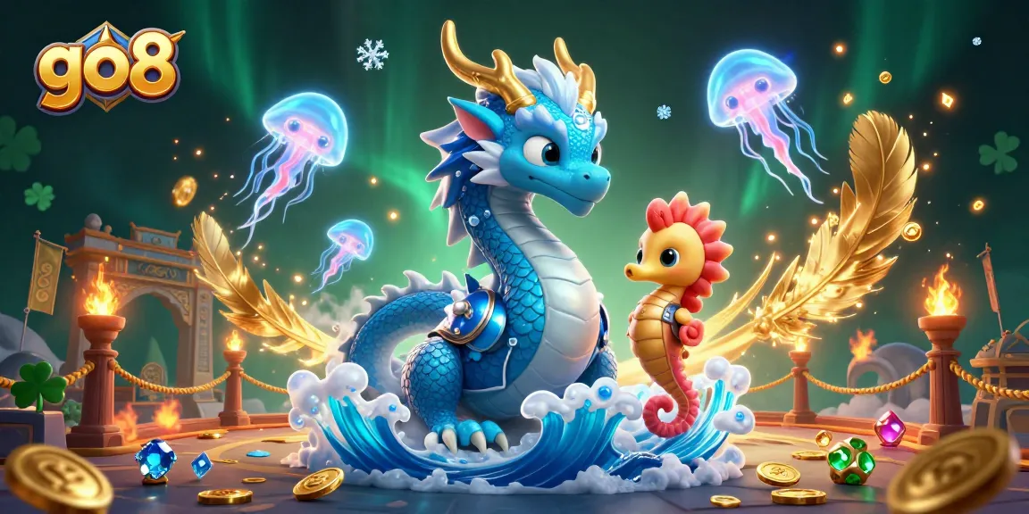 Experience thrilling action at go8 with enchanting underwater characters in a vibrant casino setting.