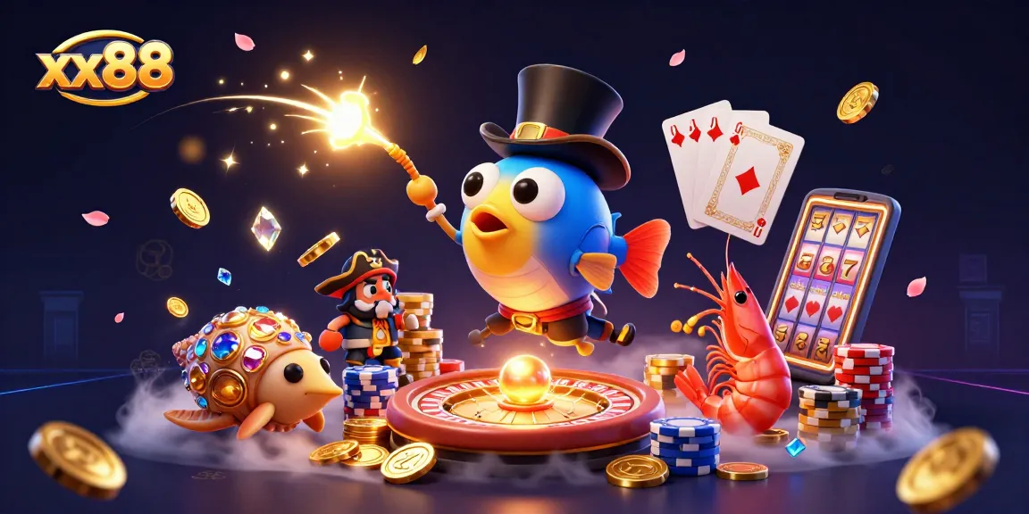 Experience thrilling gameplay at xx88 with animated casino characters attracting riches and excitement.