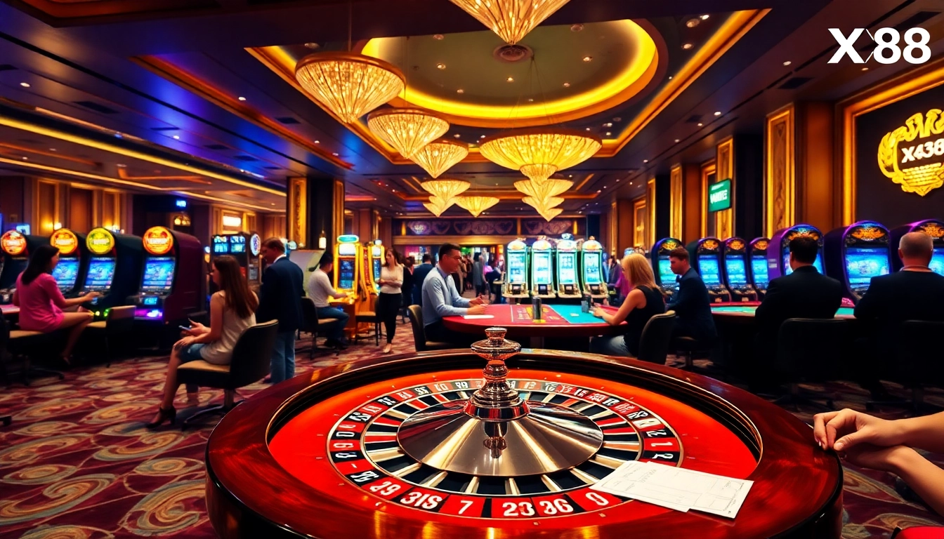 Experience the excitement of XX88 with players engaging at a luxurious casino table.
