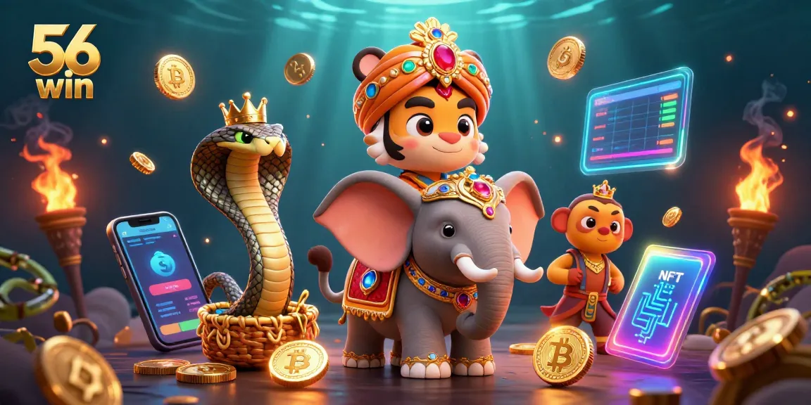 Experience thrilling vibes and excitement with 56 win's vibrant gambling scene featuring exotic elements.
