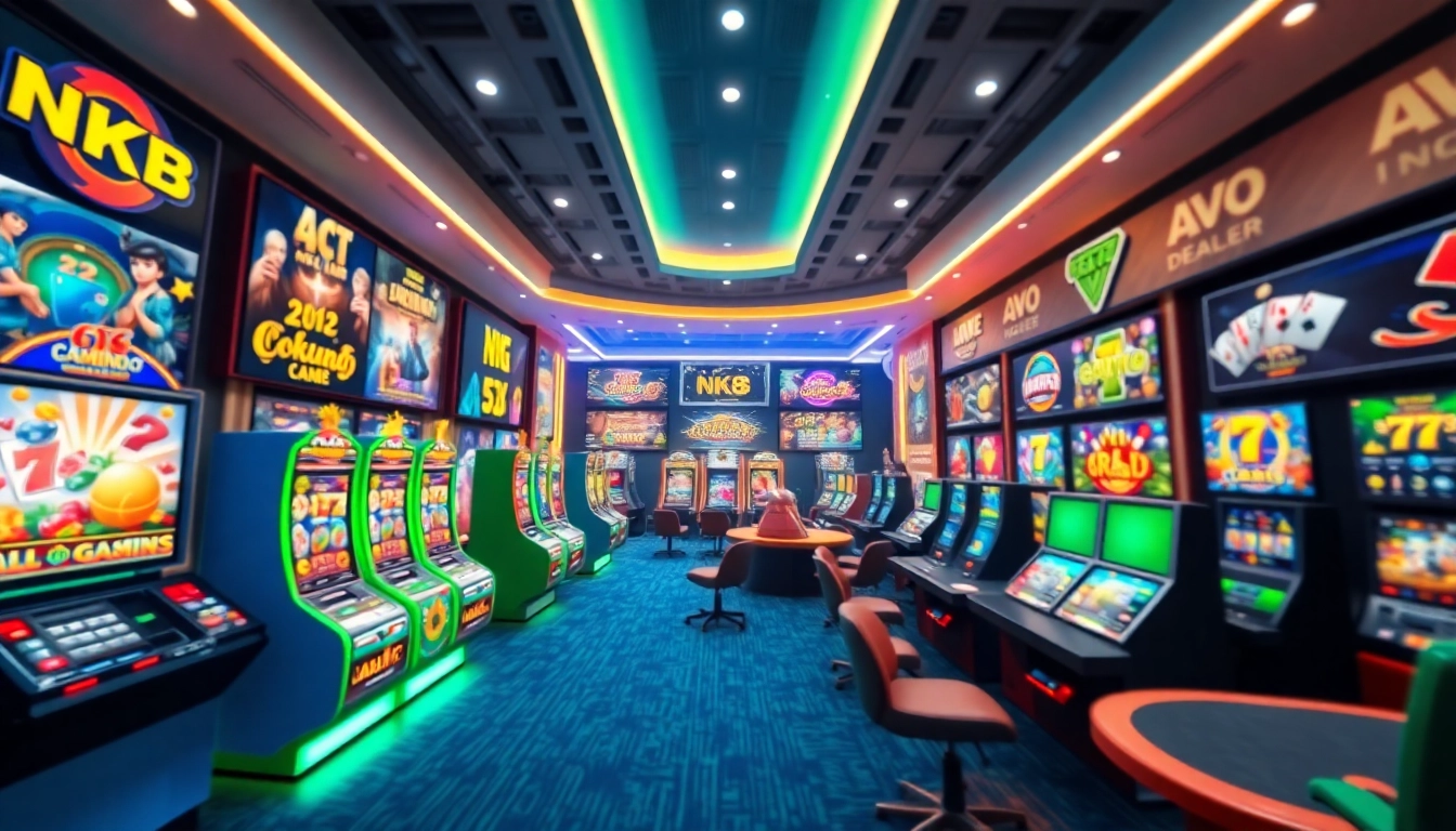 Engaging online gaming interface at NK88 with vibrant casino games