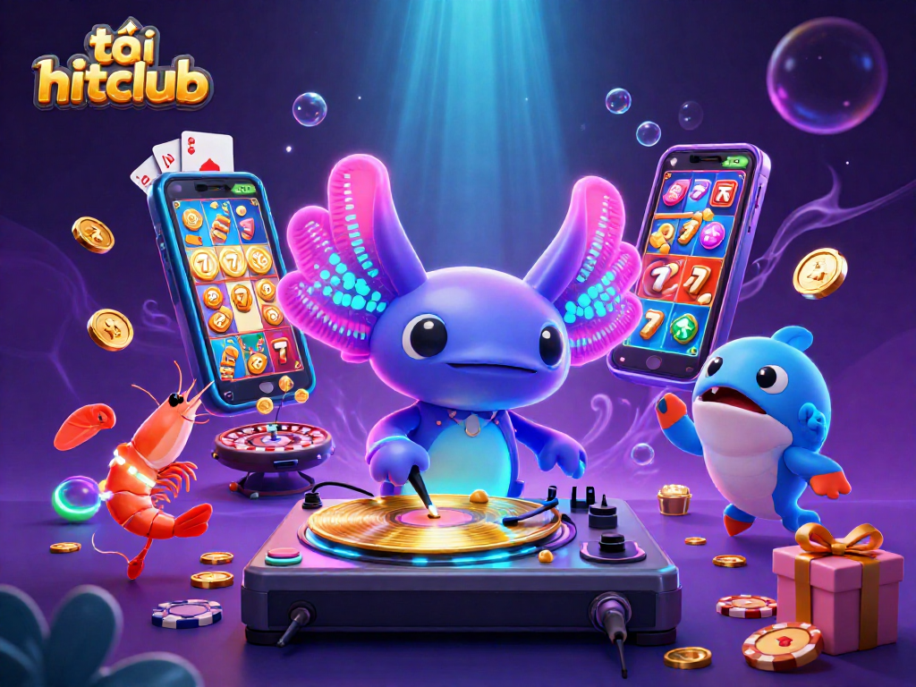 Experience the thrill as you tải hitclub and spin vibrant slot reels amidst a lively underwater party.