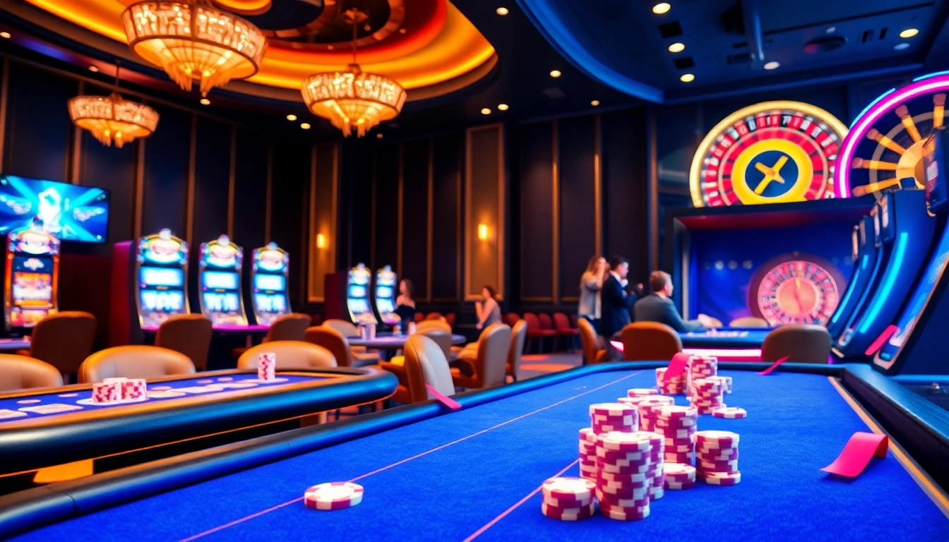 S8 casino players strategizing at a luxurious gambling table with vibrant poker chips.