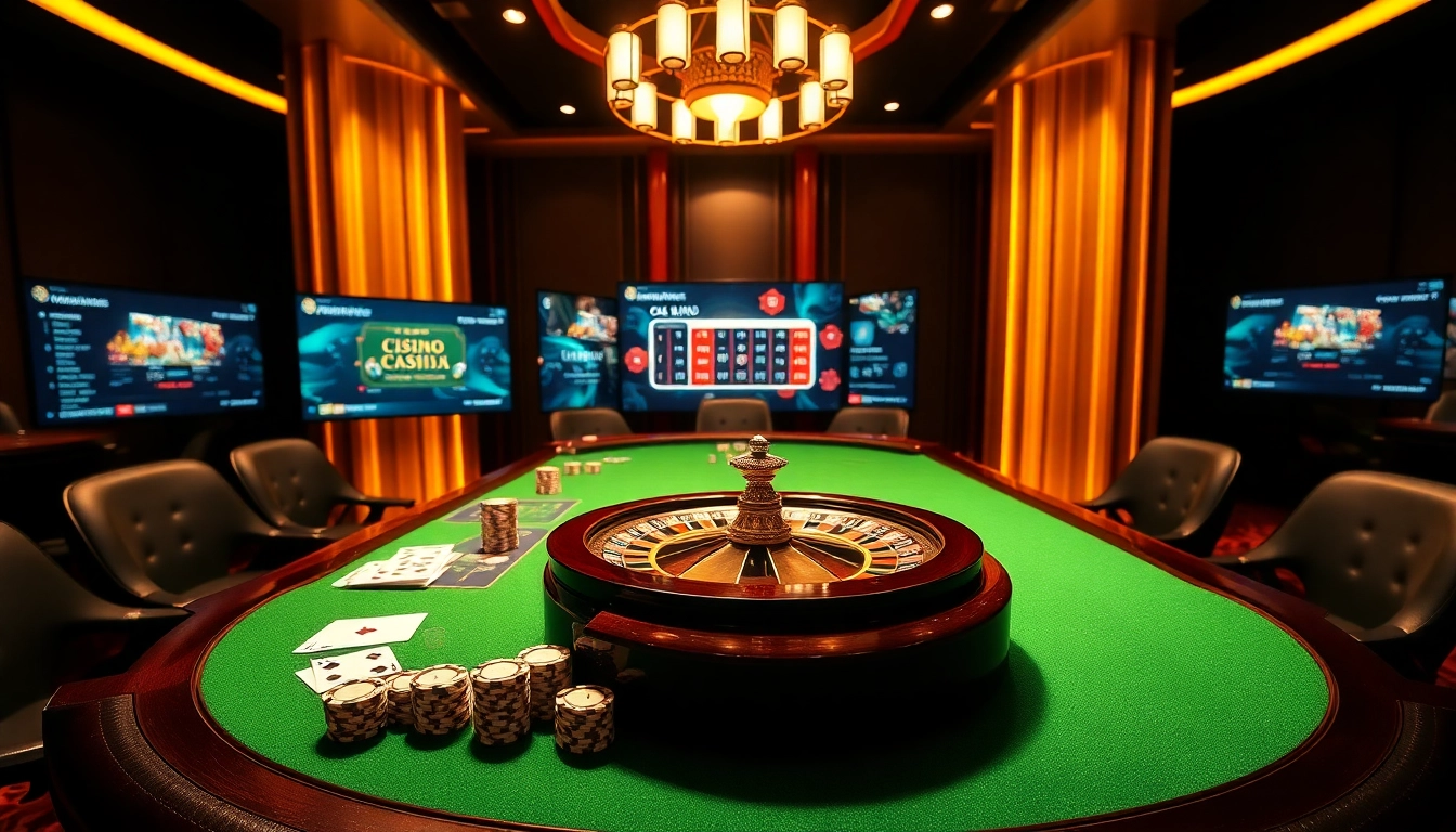 Engage in thrilling gambling action at https://king88hz.vip/ with luxurious casino tables and vibrant gameplay.