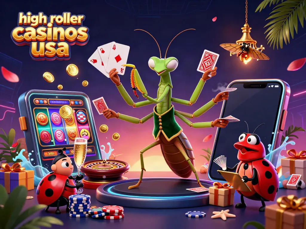 Experience the excitement of high roller casinos USA with vibrant characters and dynamic gaming elements.