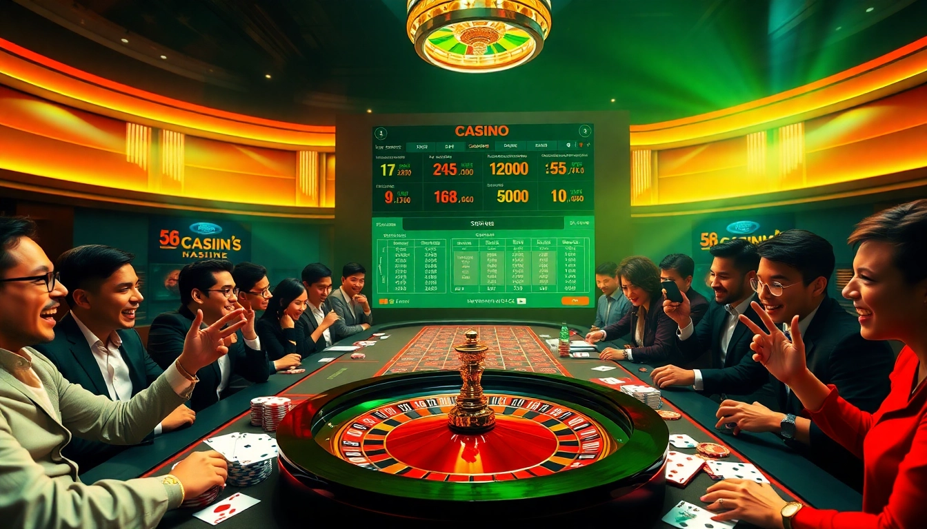 Experience live betting excitement at https://58winvn.us.com/, featuring casino tables and vibrant gambling action.