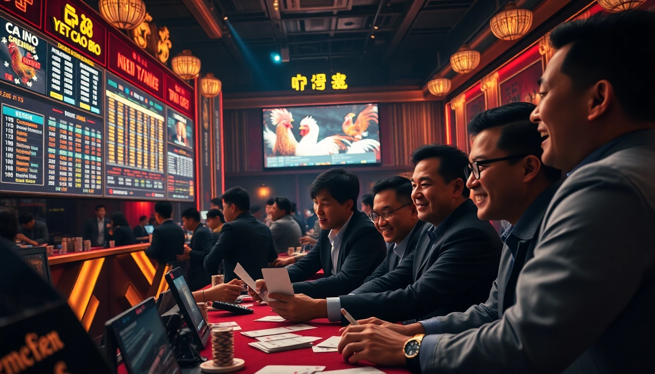 Experience the thrill of betting on ĐÁ GÀ 88 with live matches featured in a luxurious gambling atmosphere.