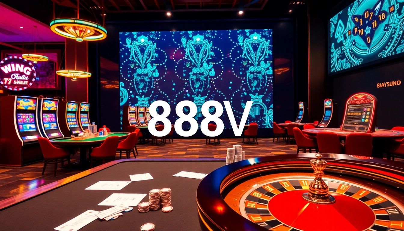 Engaging online gambling scene with Trang chủ 888VND showcasing vibrant poker and slot games.