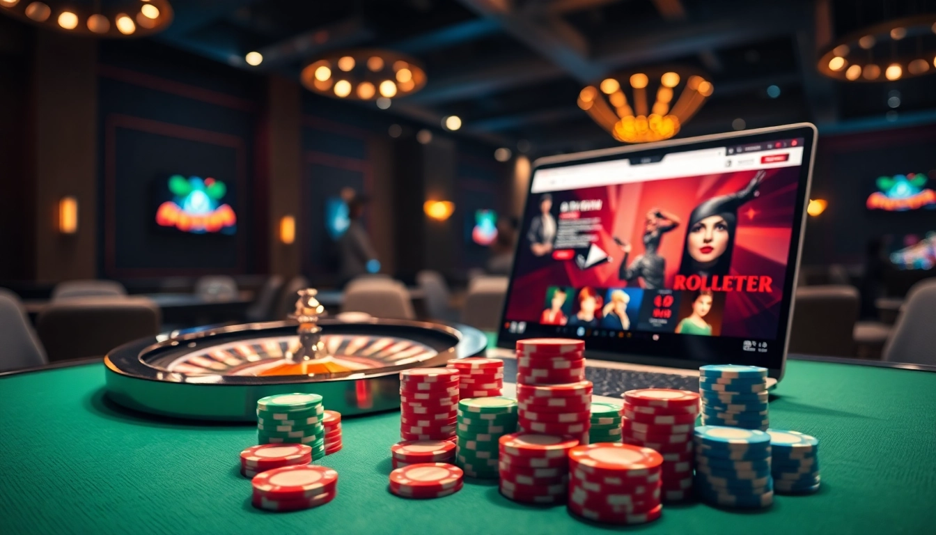 Experience the thrill of betting on https://68vip.bz/ with colorful chips and a roulette wheel in action.