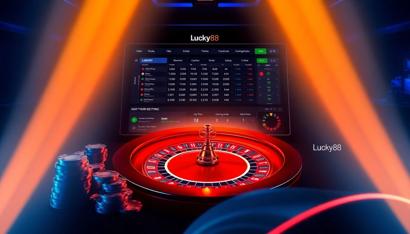 Experience exciting betting options at Lucky88 with vibrant casino visuals and sleek interfaces.