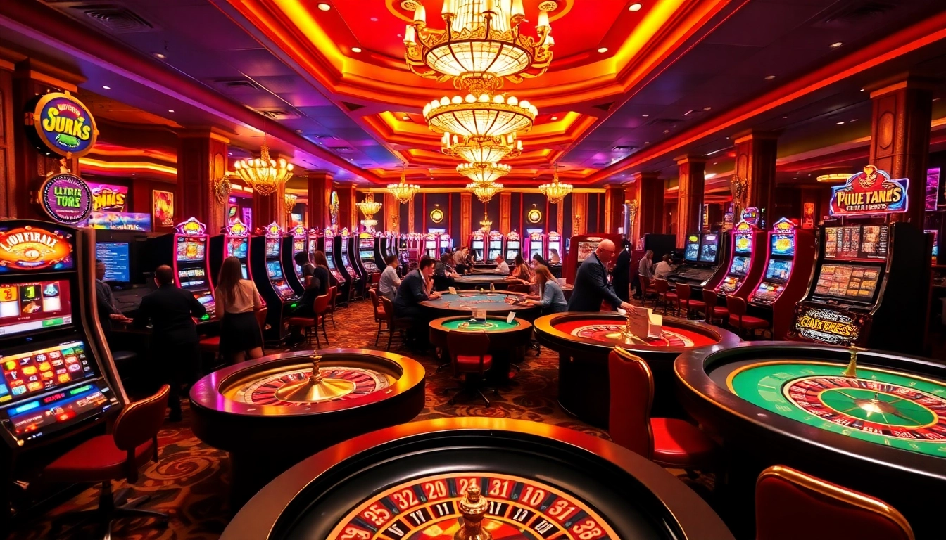 Experience excitement at Luck8 casino with vibrant slot machines and engaging poker tables.