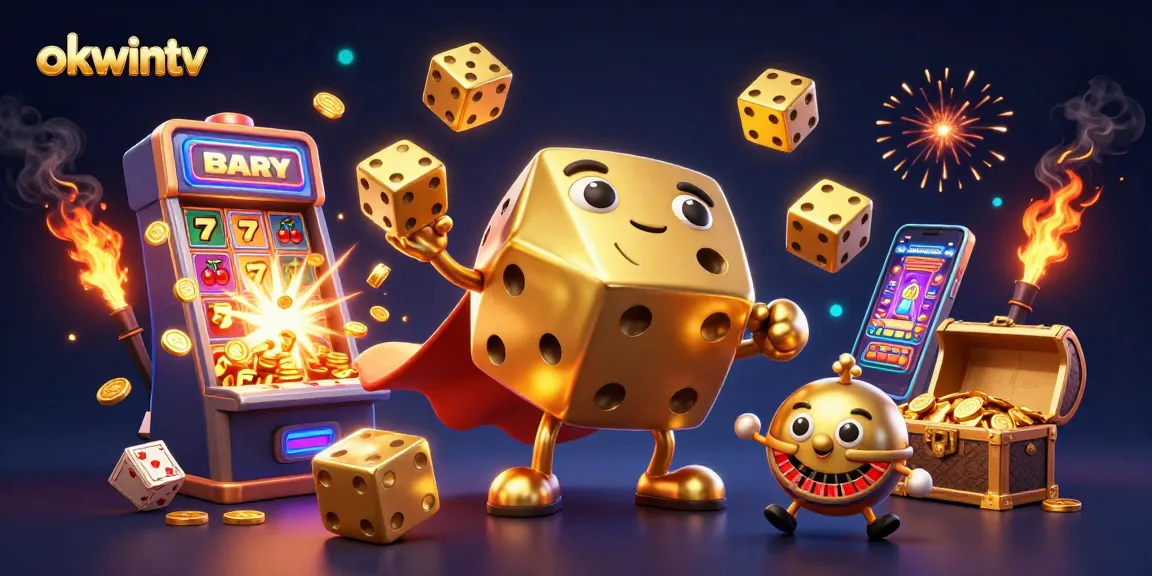 Engage with OKWINTV's thrilling gaming experience featuring dynamic dice and jackpot elements.