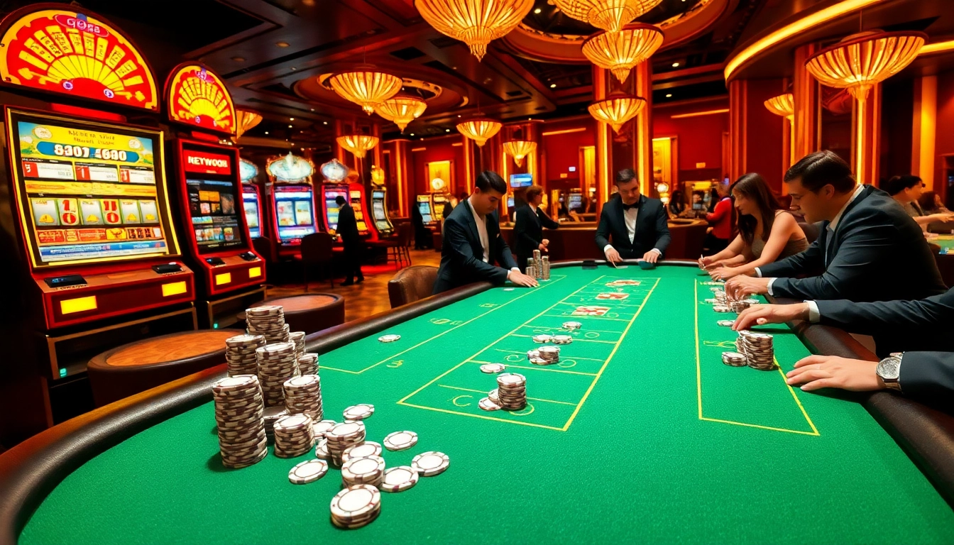 Experience thrilling gaming action at gg88 with vibrant slot machines and engaging table games.