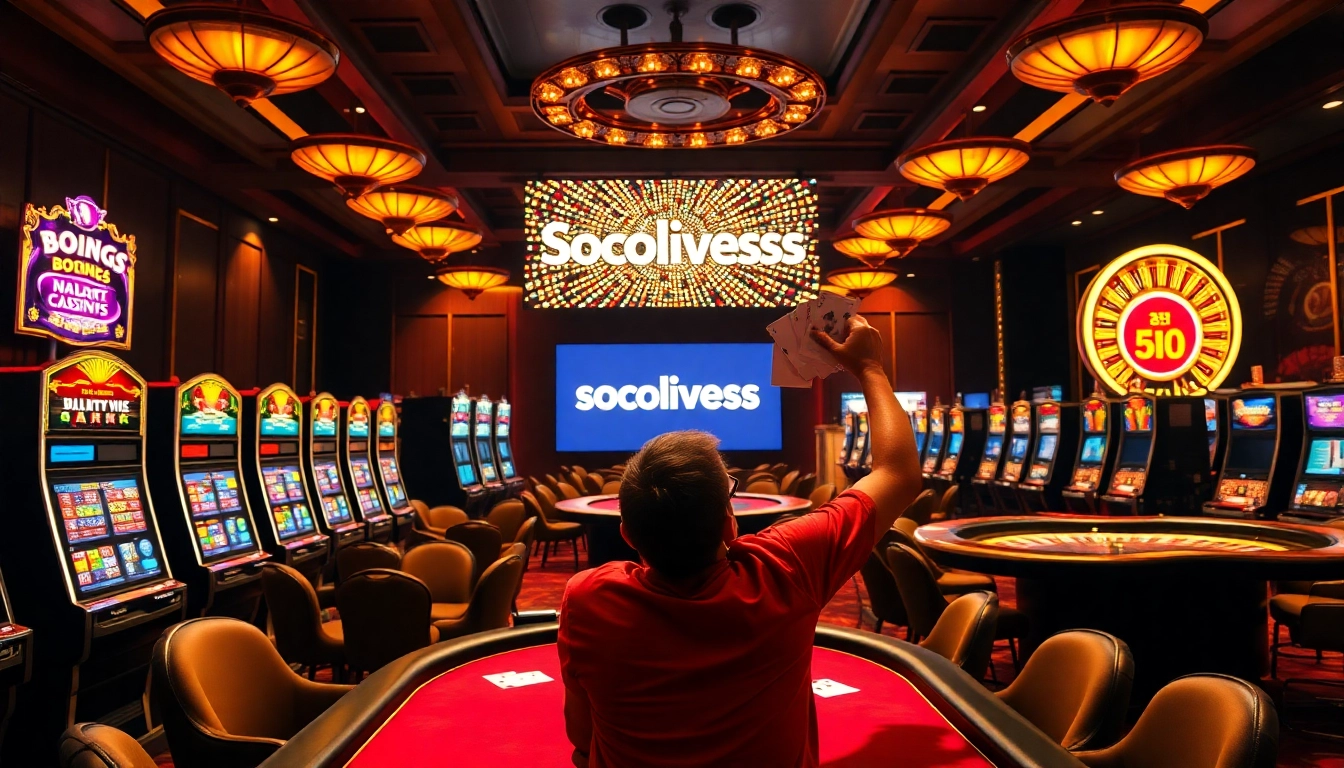 Winning at the casino with the help of https://socolivesss.cc/ in a vibrant gaming atmosphere.