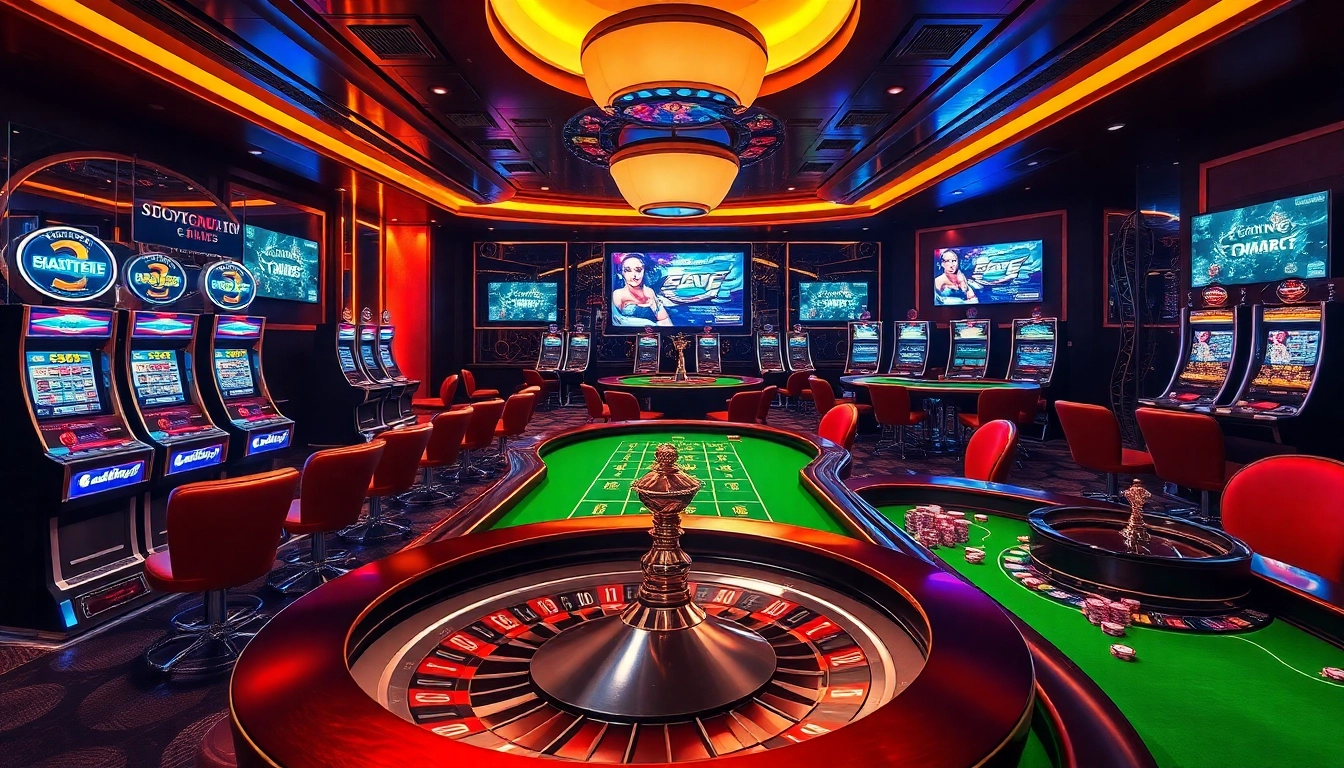 Experience thrilling gaming action on https://slot365.cx/ featuring vibrant slot machines, exciting card games, and luxurious decor.