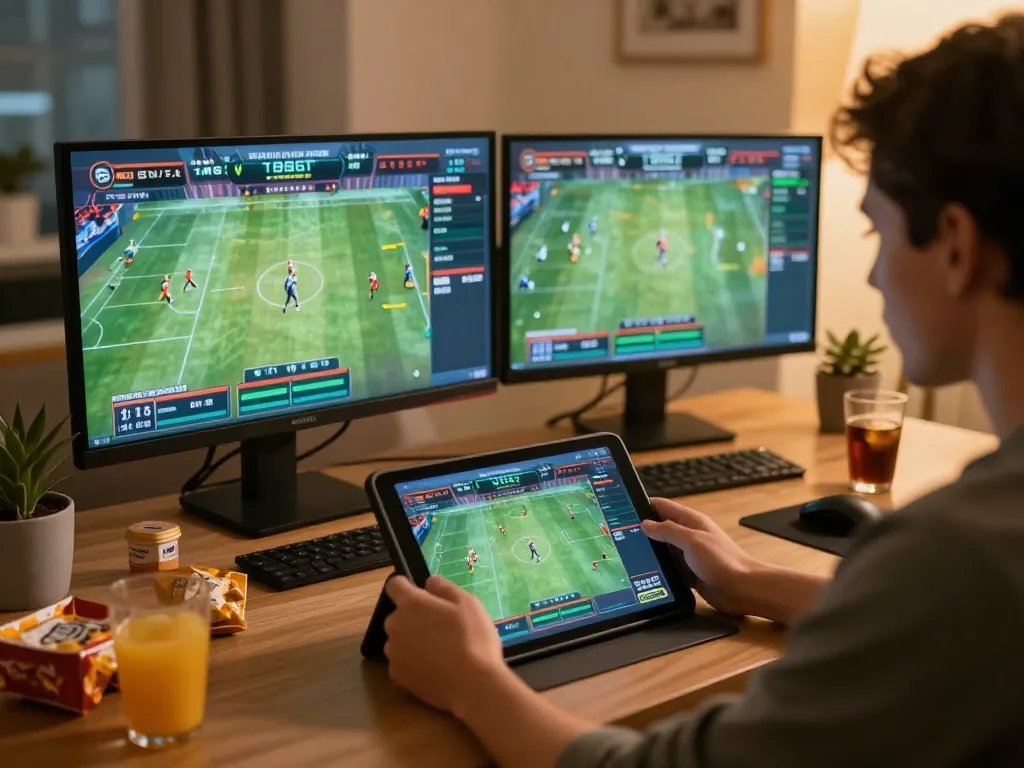 Engaging in sports betting at https://uk88.ru.com/ on a tablet while enjoying a comfortable home atmosphere.