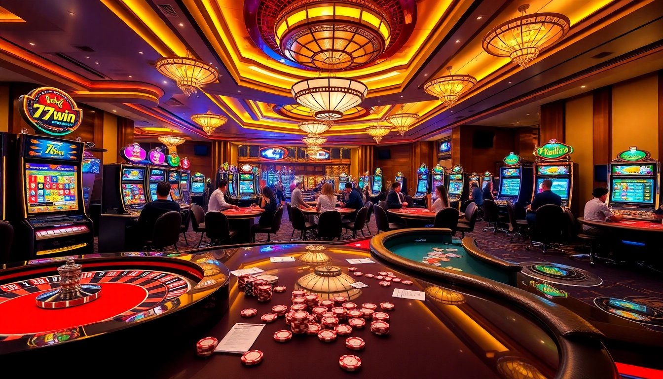Experience high-stakes gaming at 79win with vibrant casino tables and exciting slot machines.
