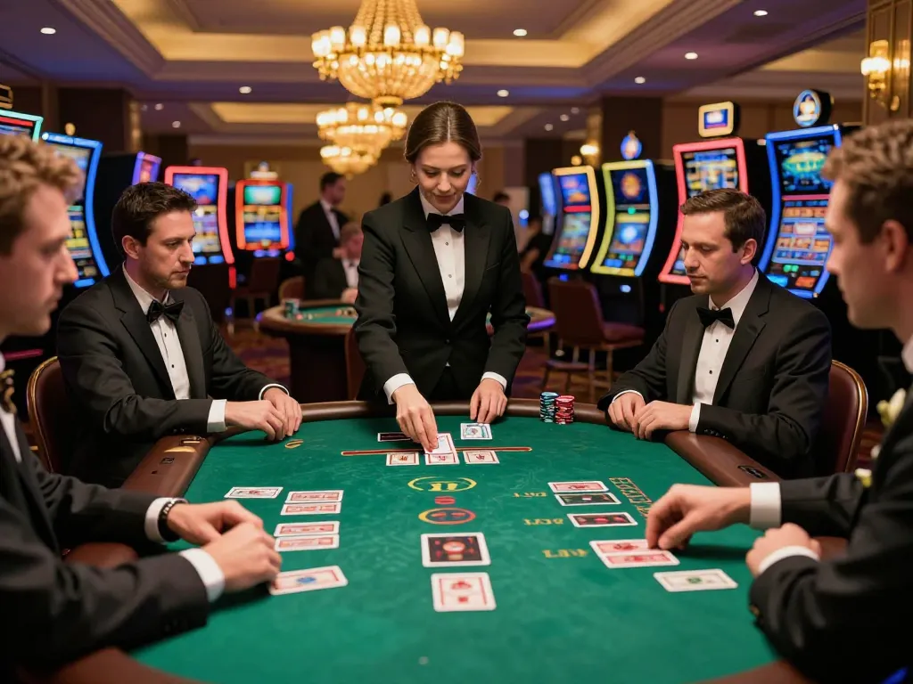 Players strategizing at Fly88's live blackjack table, showcasing intense gaming action.