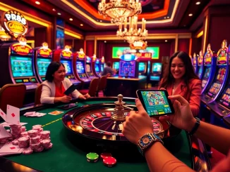 Experience the excitement of RR88 Game with engaged players and vivid casino elements.