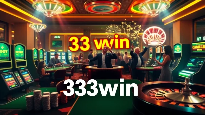 Players enjoying their wins at 33win's vibrant online casino tables and slots.