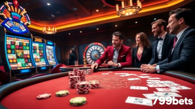 Experience high-stakes poker at 789bets with luxurious gaming tables and vibrant slot machines.