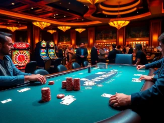 Experience thrilling poker action at SX88 casino with vibrant chips and a roulette wheel.