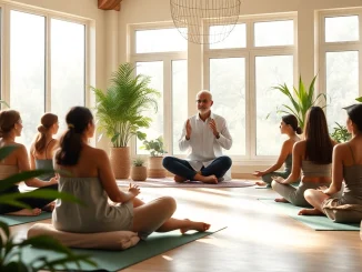Engaging Ayurveda online courses led by a professional instructor in a calm studio.