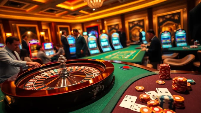 Experience the thrill of winning at https://32wincasino.com/ with vibrant roulette tables and elegant gamblers.