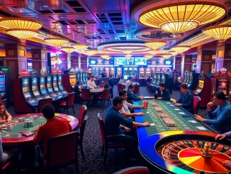 Engaging players at 88bet casino with vibrant poker tables and dynamic slot machines.