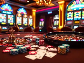 Experience thrilling gameplay at https://win678.ac/ with vibrant poker chips and an elegant roulette wheel.