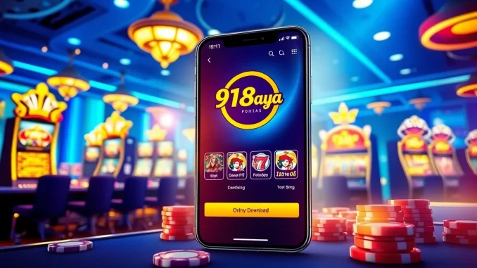 Experience the excitement of 918kaya Download with vibrant casino visuals and engaging slot games.