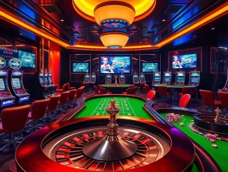 Experience thrilling gaming action on https://slot365.cx/ featuring vibrant slot machines, exciting card games, and luxurious decor.