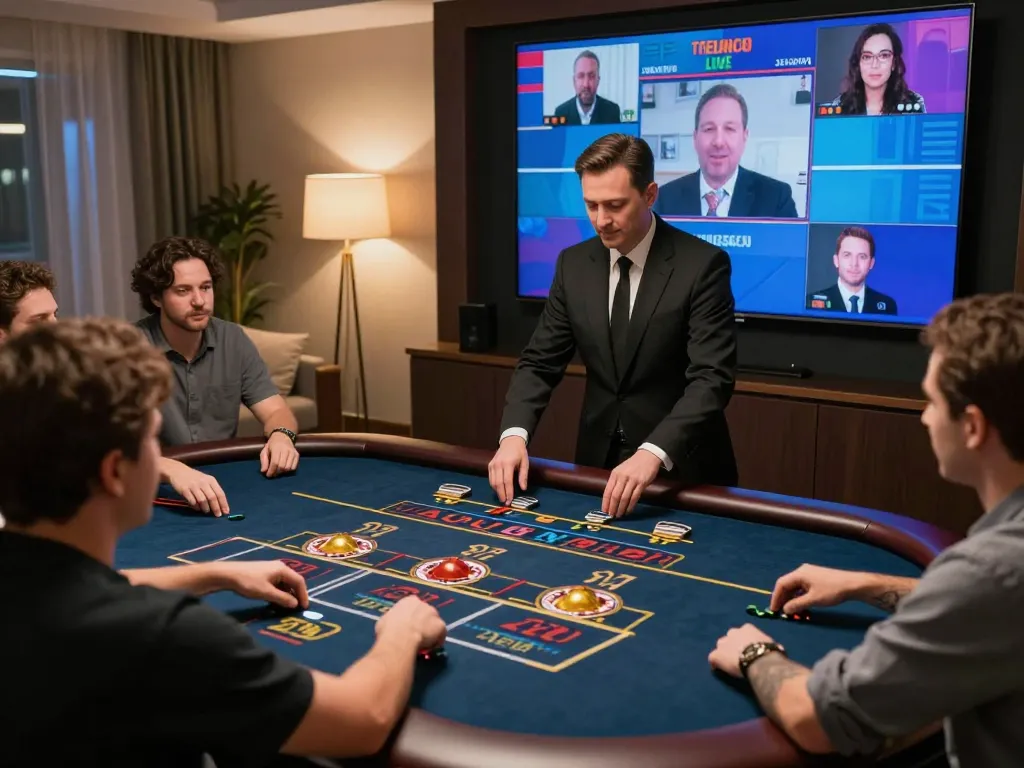 Players engaging in live dealer roulette game on tic88, showcasing interactive betting excitement and home comfort.